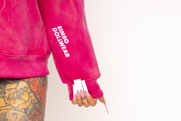 Acid Wash Pink Hoodie - Image 3