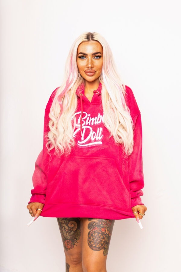 Acid Wash Pink Hoodie - Image 2