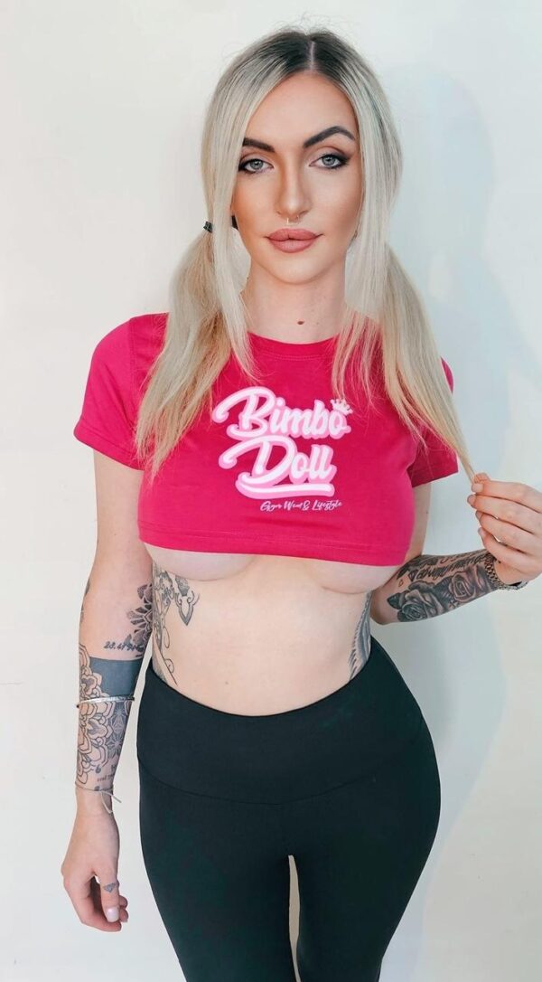 The new Bimbo Crop Top, barbie pink