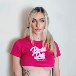 The new Bimbo Crop Top, barbie pink